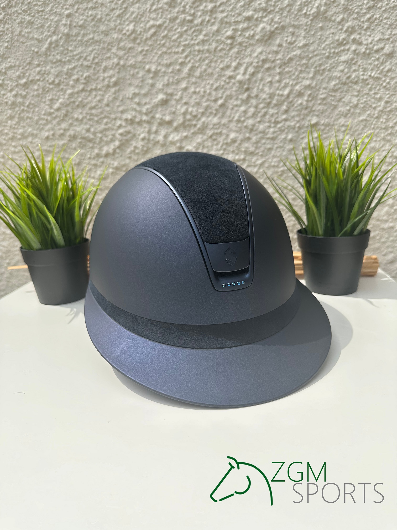 Samshield Reithelm Miss Shield 2.0 Top+FB Alcantara, Trim matt, 5 Swarovski, Blason matt blk