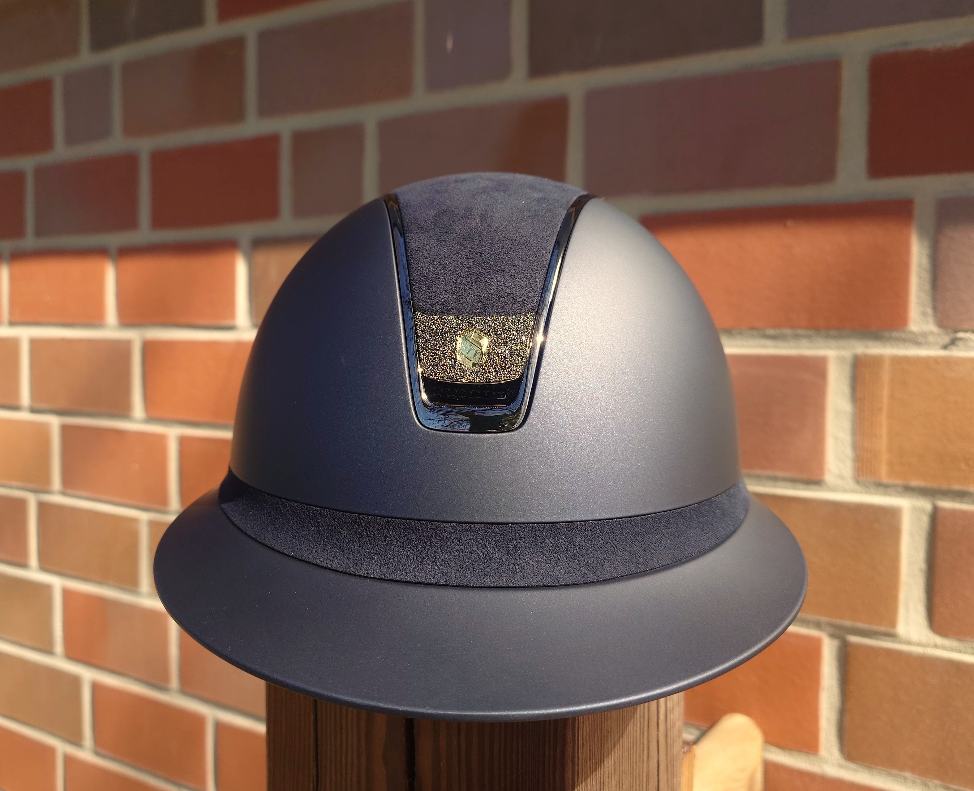 Samshield Reithelm Miss Shield 2.0 Top&FB Alct, Trim black chrome, Blason Crystal Fabric Metallic Go