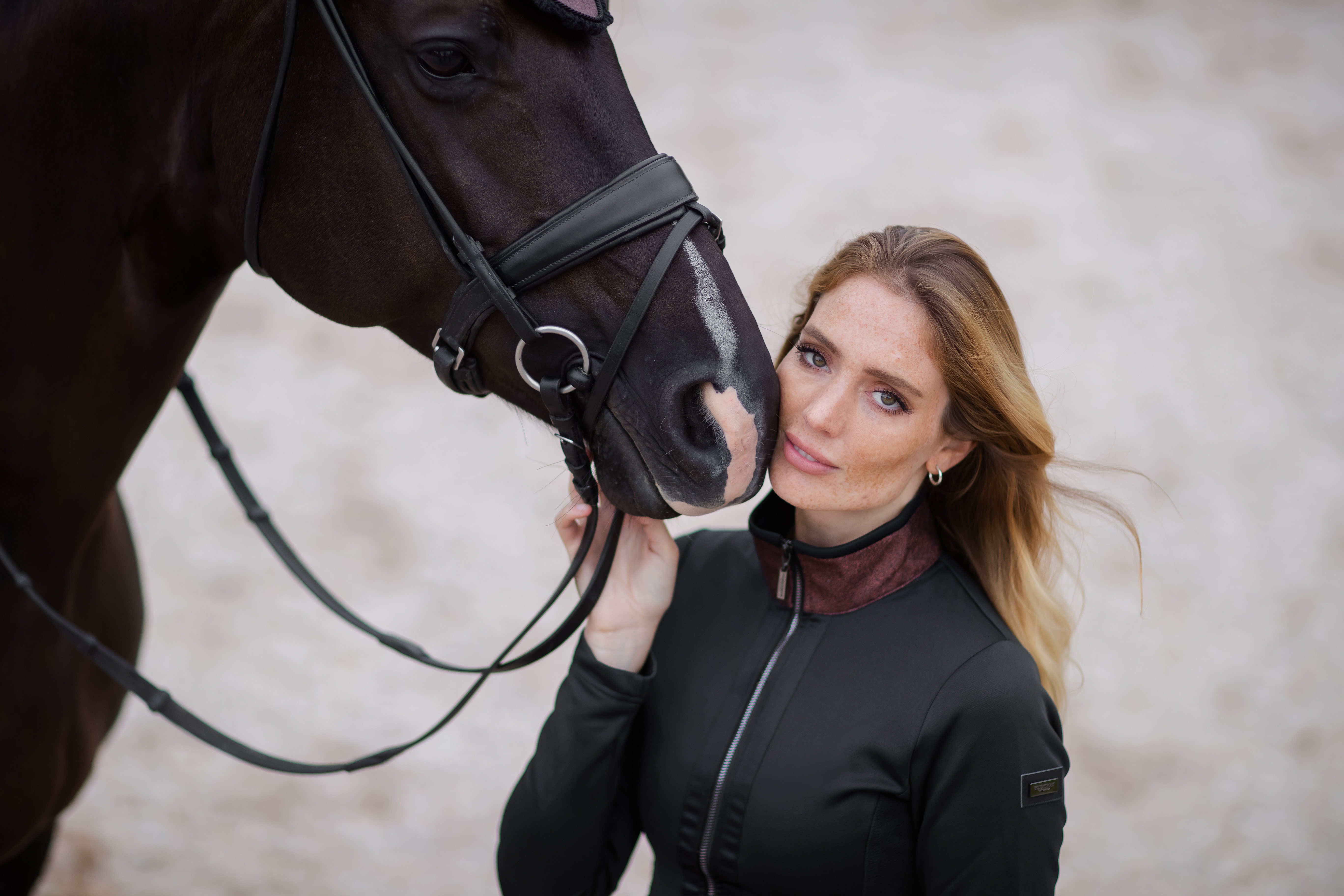 jackemglim1 Equestrian Stockholm Fleecejacke Mahogany Glimmer