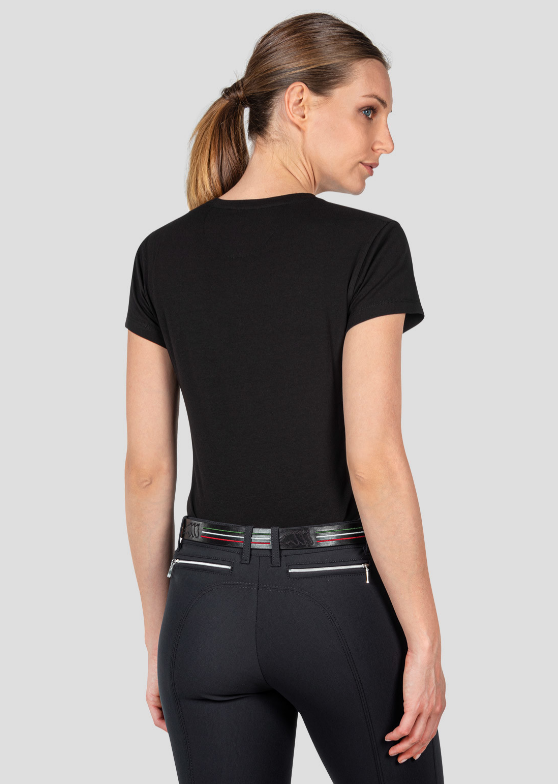 shirt-damen1 Equiline Freizeitshirt mit Logo schwarz