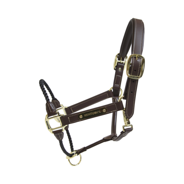 42540braun Kentucky Horsewear Leder Halfter, Rope