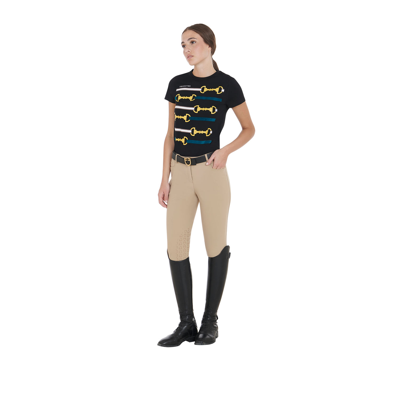 Equestro Damen Reithose Zenda, Knie Grip