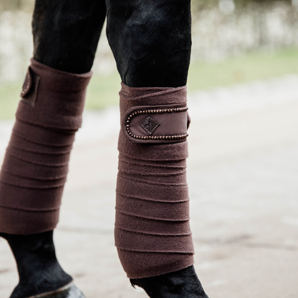 42113braun2 Kentucky Horsewear Polar Fleece Bandagen, Pearls