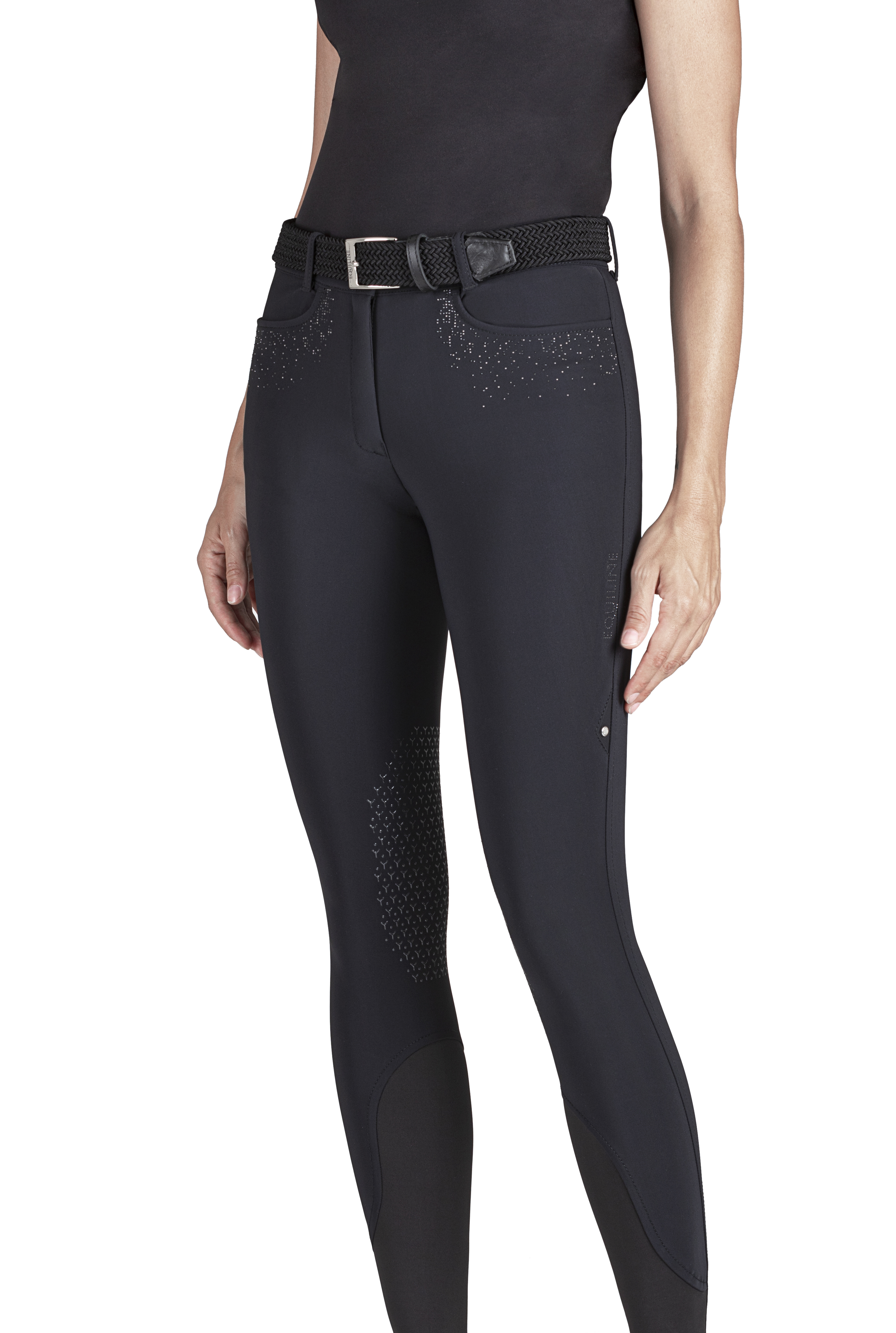 Equiline SS23 Main Damen Reithose Giaiaf Knie Grip, weiss