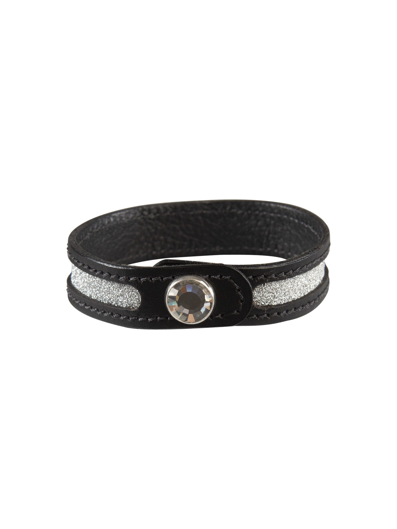 ab00608-nero Equestro Armband mit Glitzerapplikation