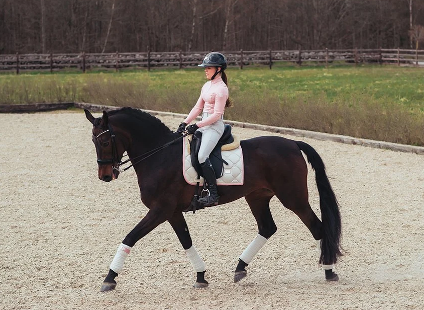 drdesr2 Equestrian Stockholm Fleece Bandagen Desert Rose