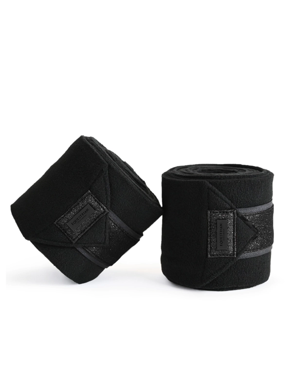 fballblack Equestrian Stockholm Fleece Bandagen All Black Glimmer