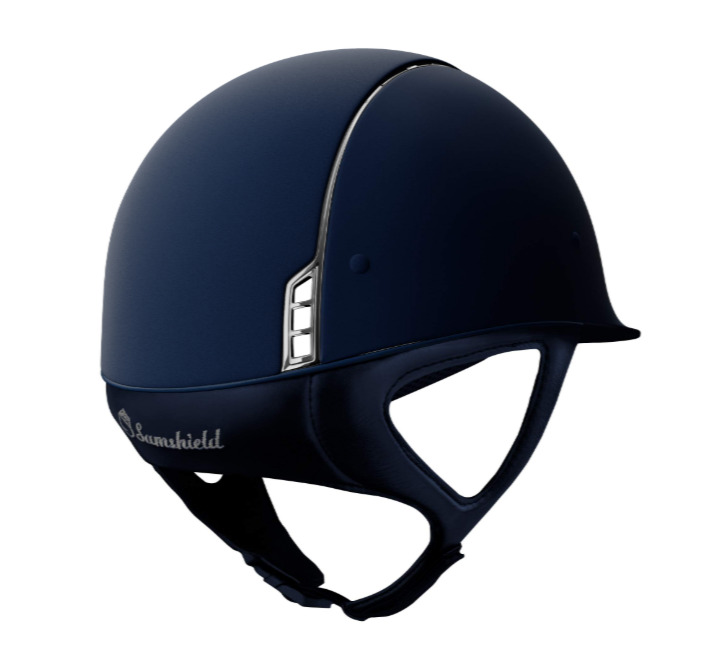 b1 Samshield Reithelm Classic Shadow matt, 5 Swarovski, chrome silver