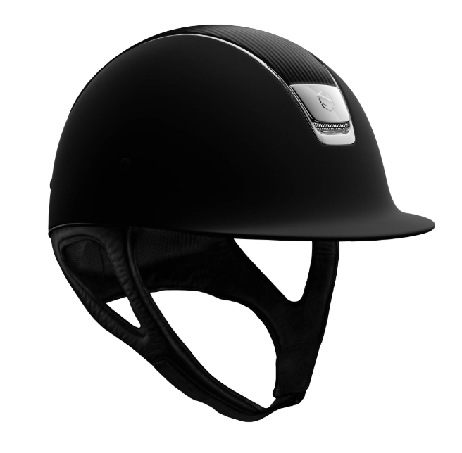 Samshield Reithelm Classic Shadow Matt, Leather, Chrome silver