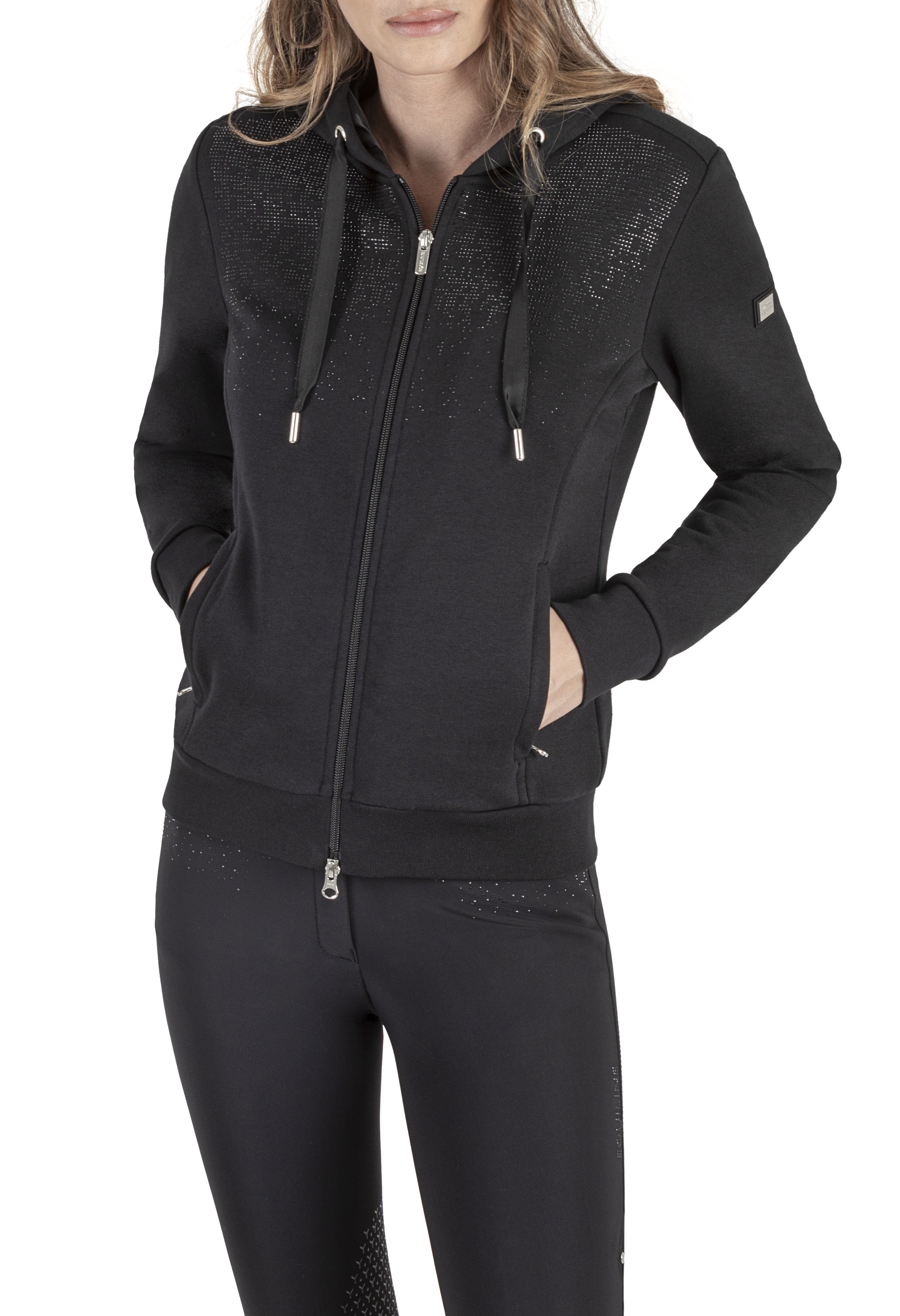 Equiline SS23 Main Damen Sweatshirt Grobyg, black