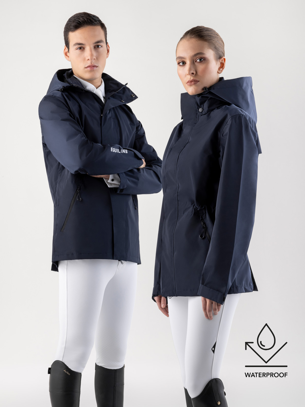 Equiline Eqrevek Regenjacke unisex, blue