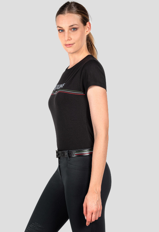 shirt-damen2 Equiline Freizeitshirt mit Logo schwarz
