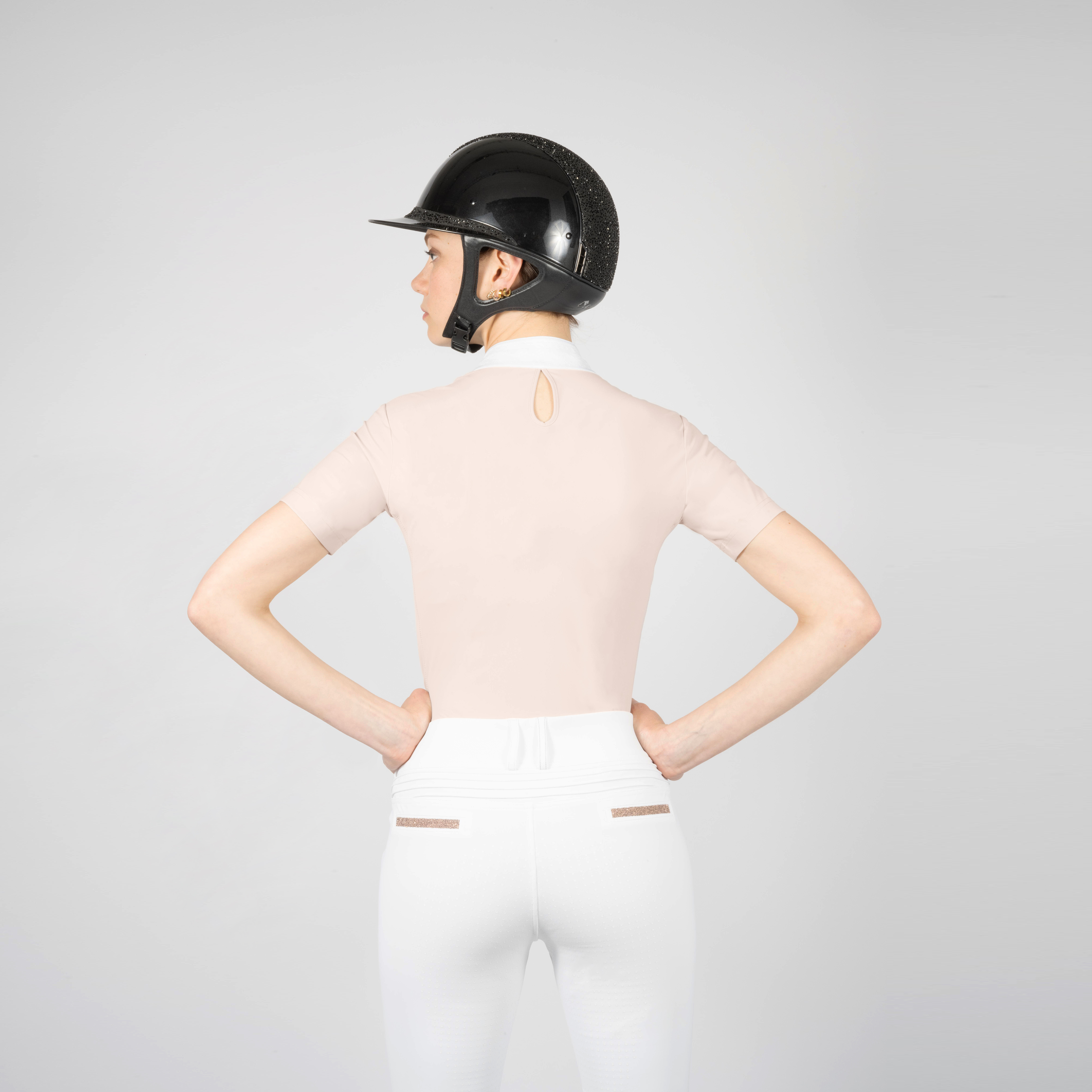 CAMILLE-PowderPink-Dos Samshield SS22 Kurzarm/ Turniershirt Camille