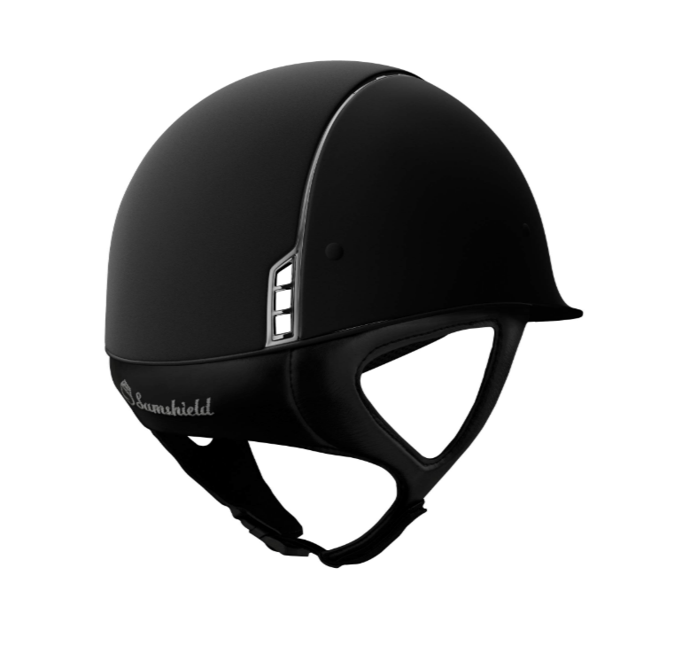 2s Samshield Reithelm Classic Shadowmatt, Titanium, black Chrome mit Inaly