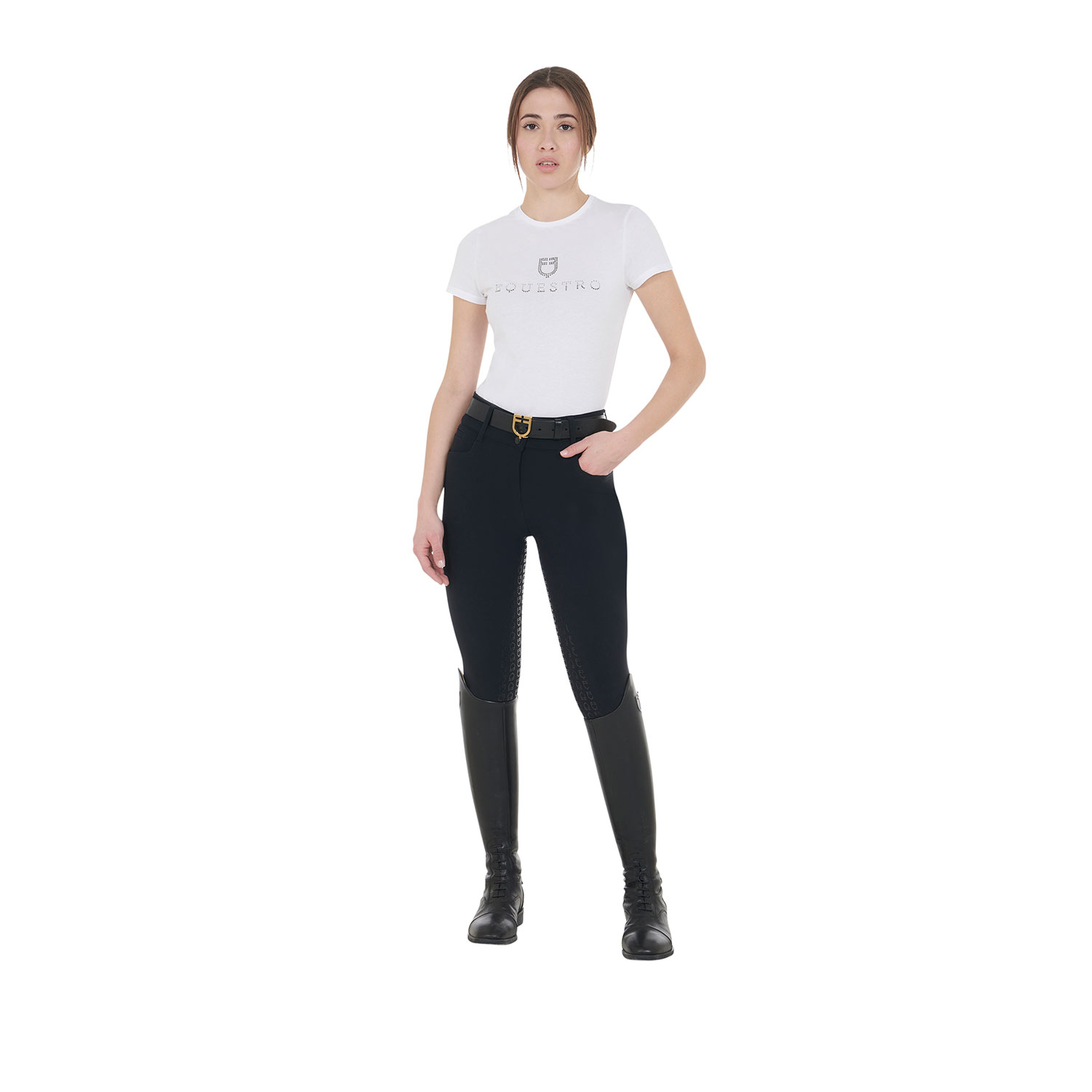 Equestro Damen Reithose High Waist Full Grip