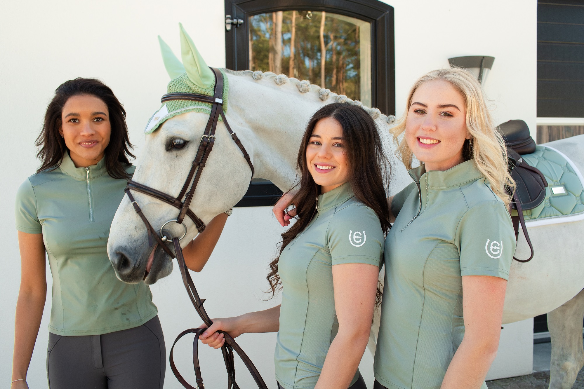 _MG_6595 Equestrian Stockholm Damen Sportive Top Pistachio White