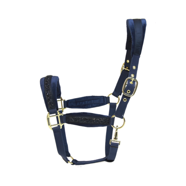 42555navy Kentucky Horsewear Glitter Stone Halfter