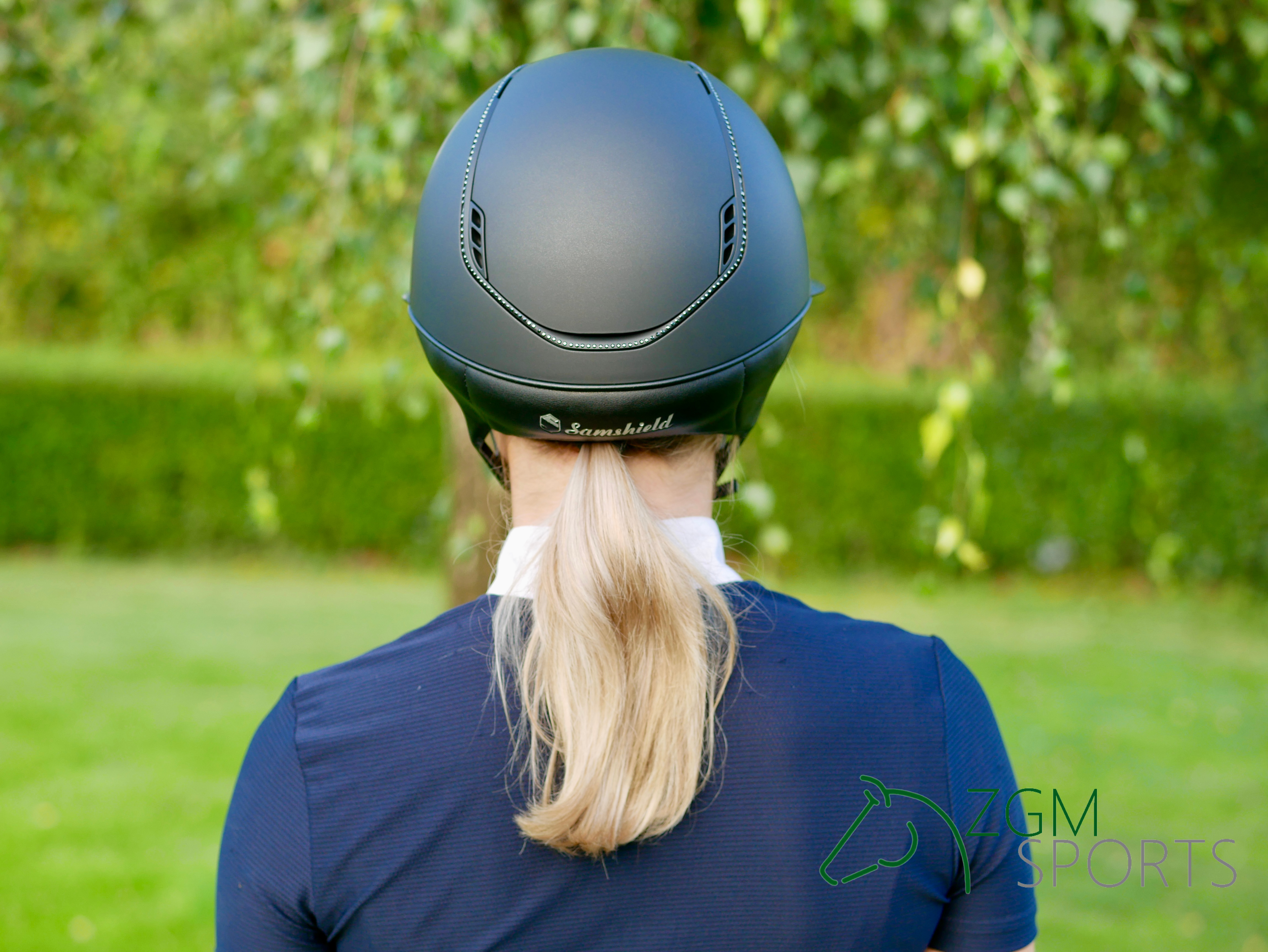 Reithelm Miss Shield 2.0 Shadowmatt,Top Paint, Trim+Blason Matt Black, 300 Sw Jet Hematite