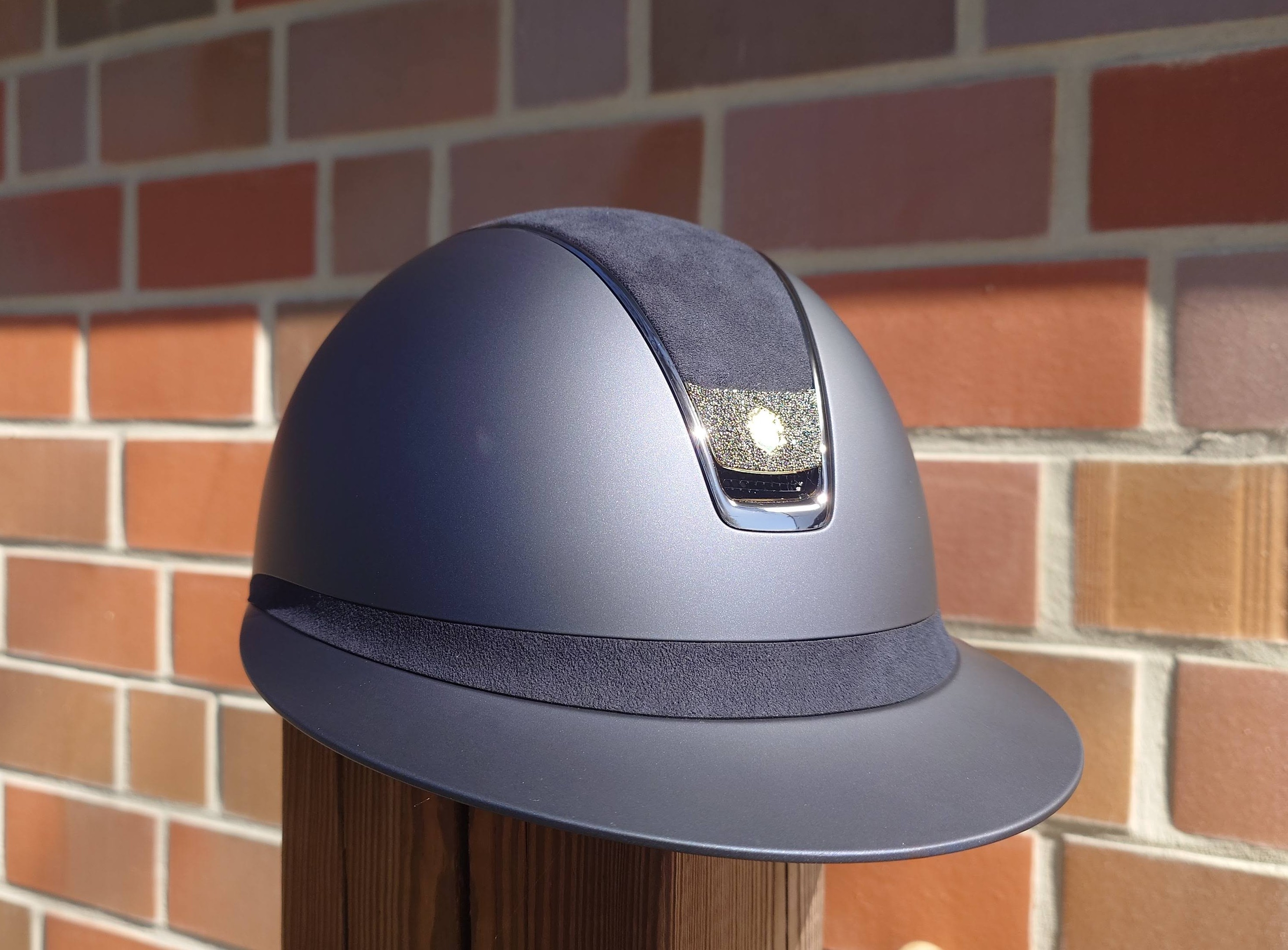 Samshield Reithelm Miss Shield 2.0 Top&FB Alct, Trim black chrome, Blason Crystal Fabric Metallic Go