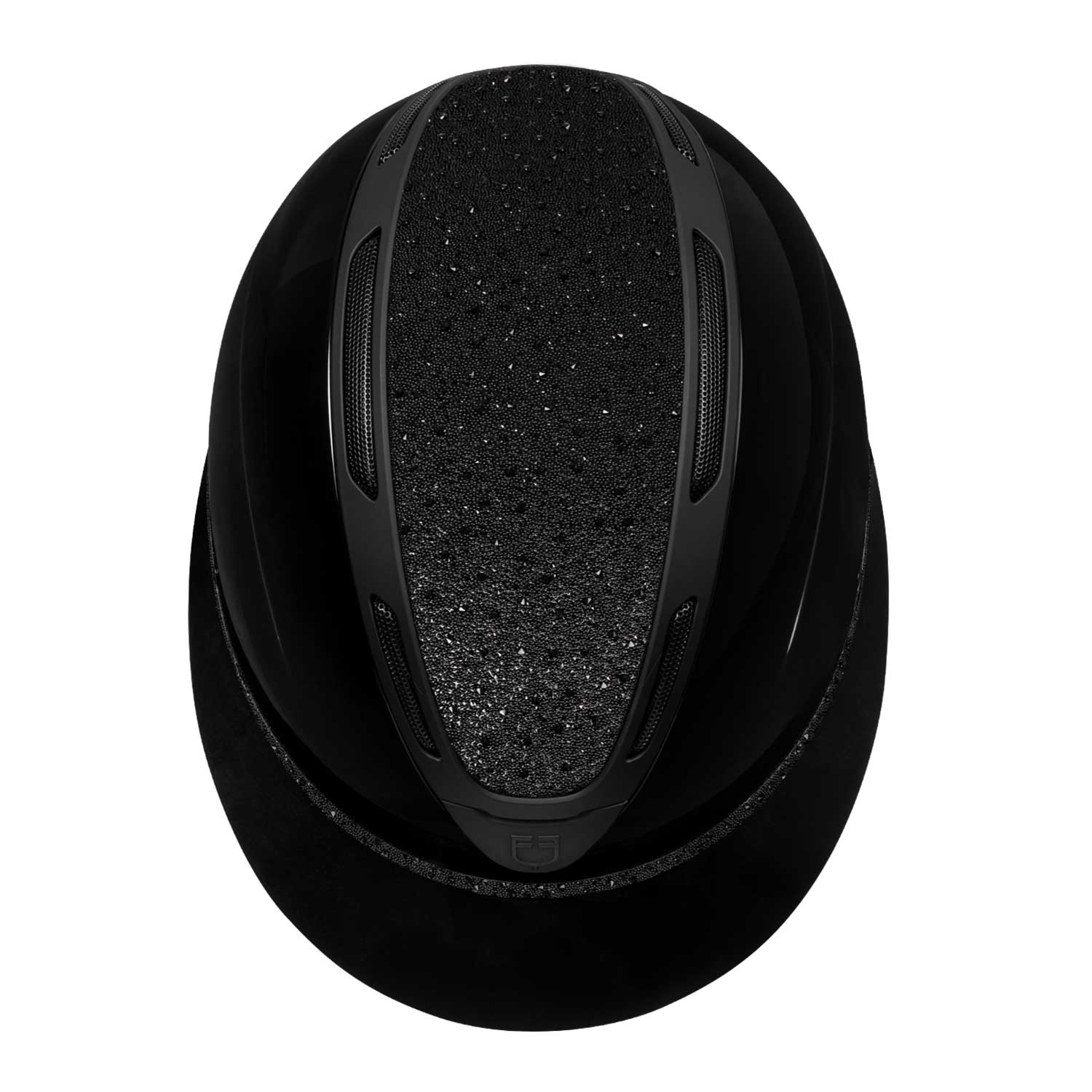 Equestro Reithelm mit Visier und Strass, shiny