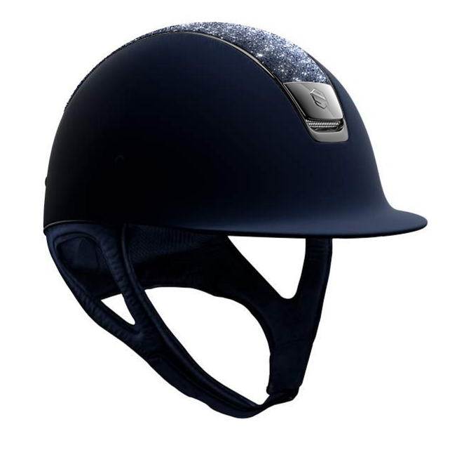 3-1Konfiguration Samshield Reithelm Classic Shadow Matt Crystal Fabric, Black Chrome silver