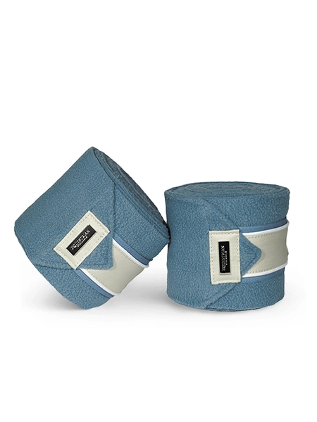 stone-blue-fleece-bandages Equestrian Stockholm Fleece Bandagen Stone Blue
