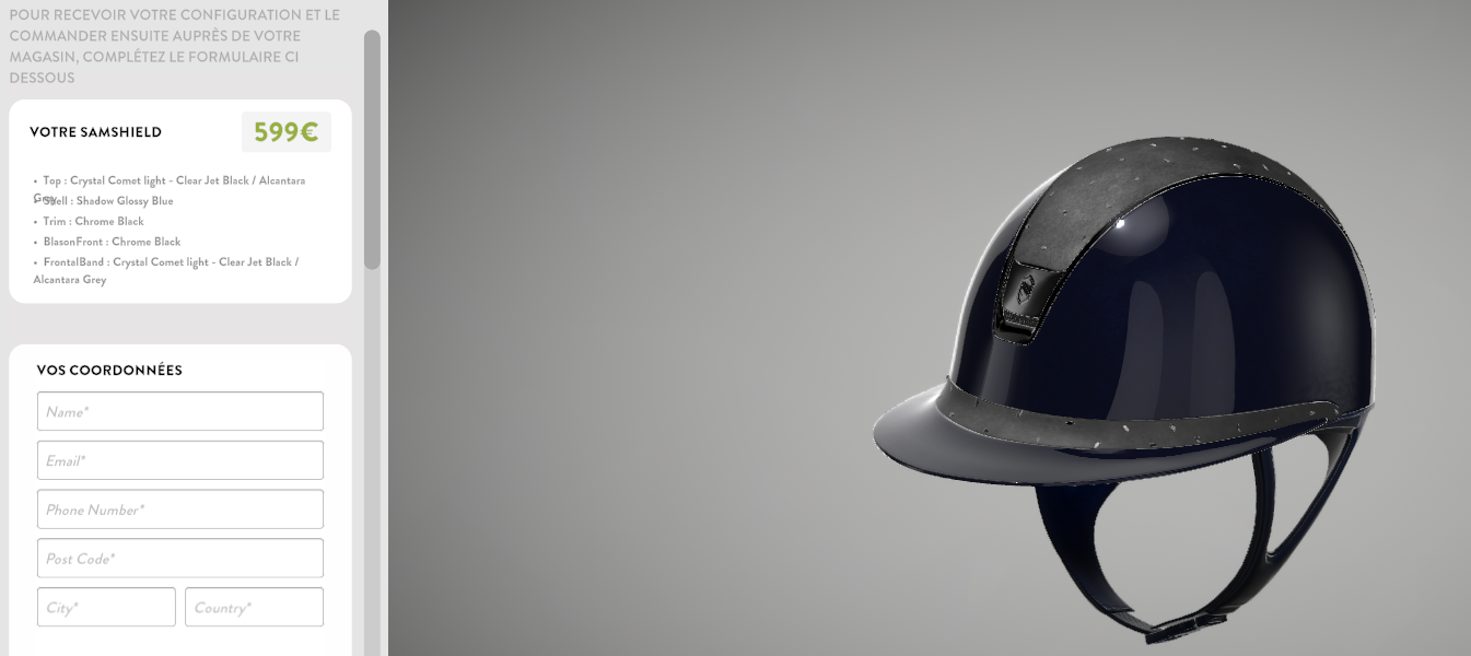 Samshield individuelle Reithelmkonfiguration