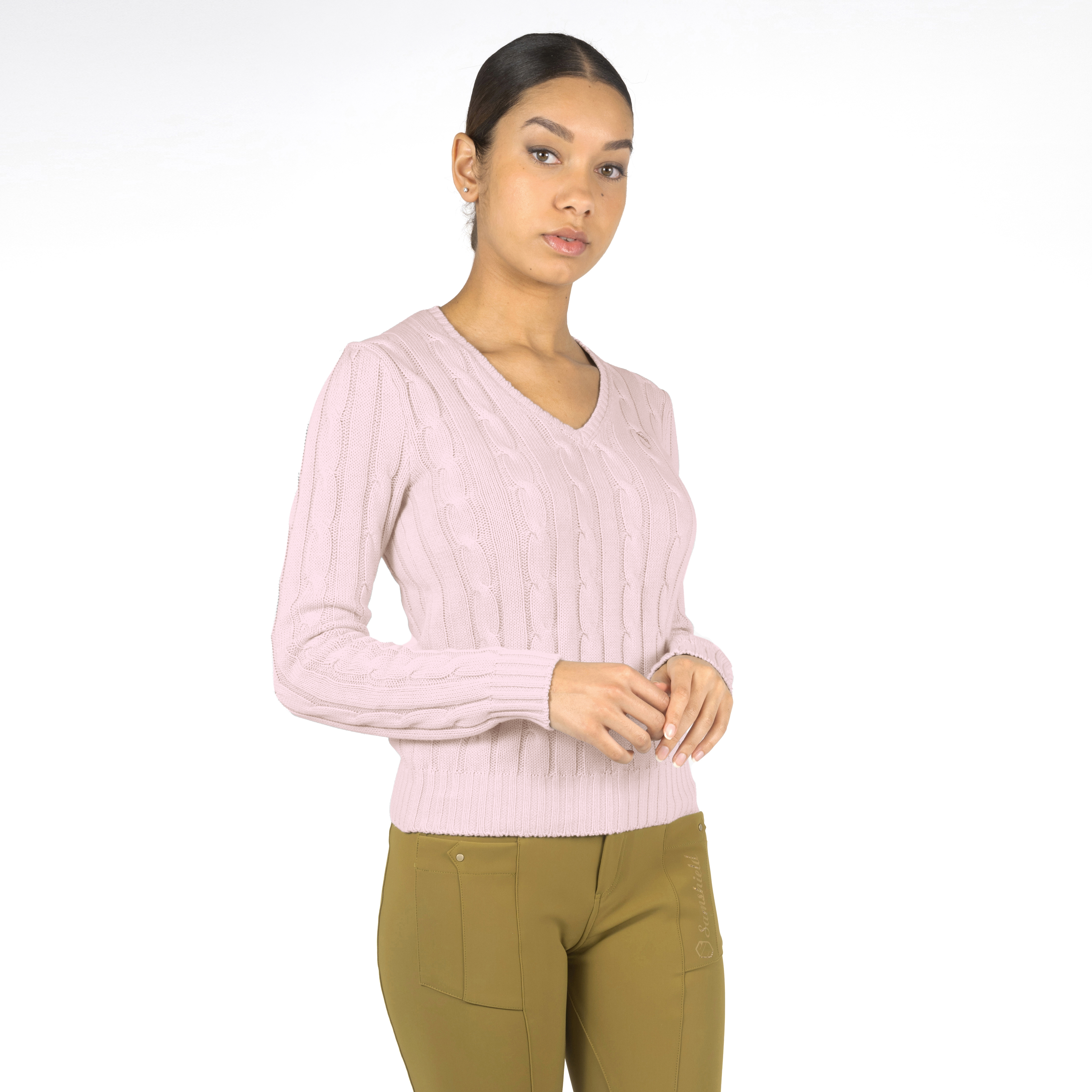 LISA-TWISTED-Powderpink-Face Samshield SS22 Damen Pullover Lisa Twisted