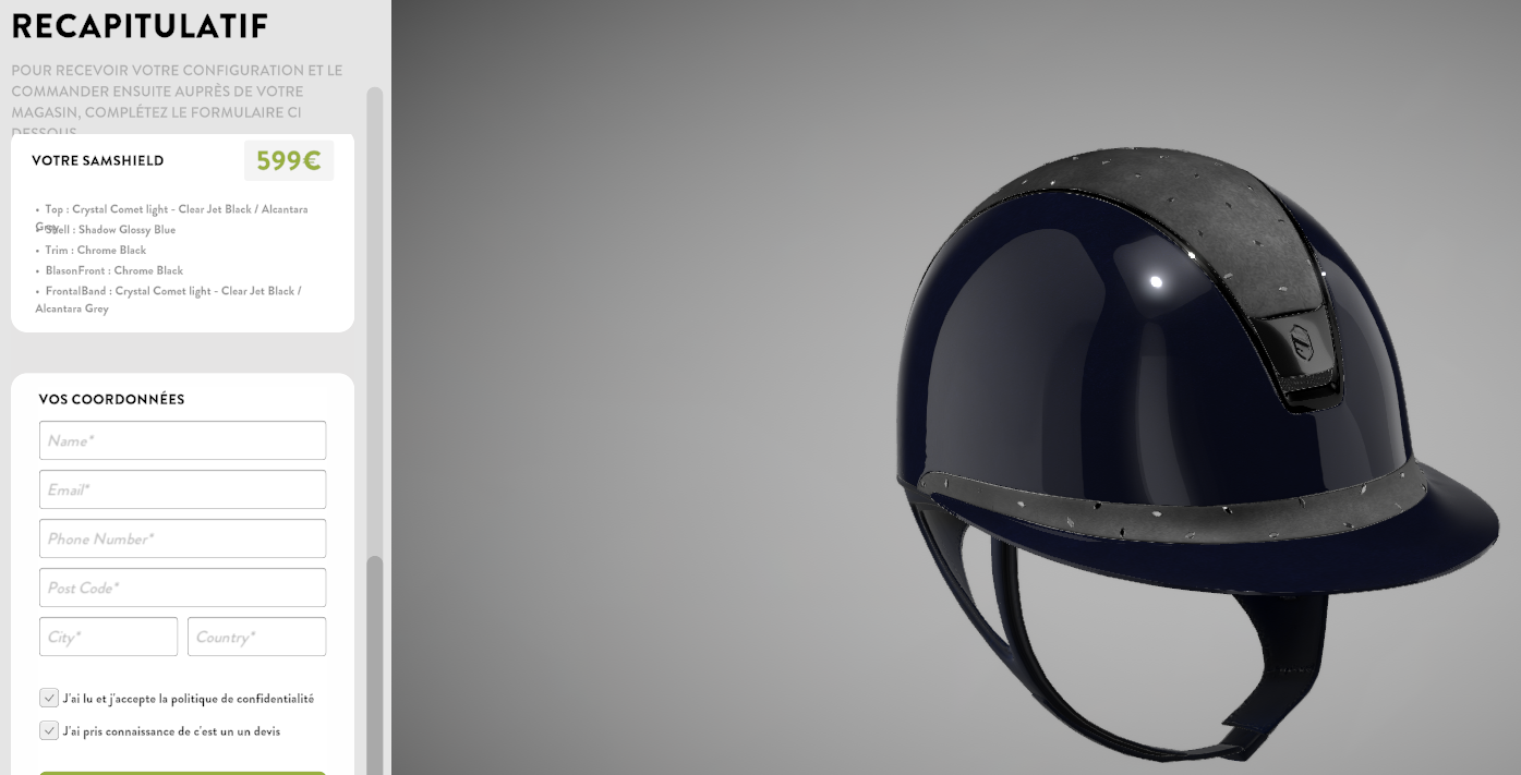 Samshield individuelle Reithelmkonfiguration