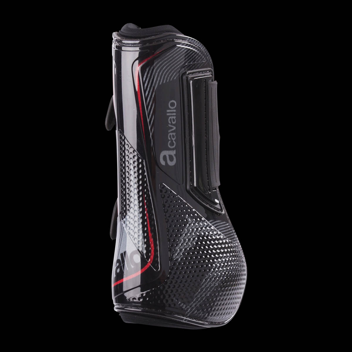 AC686-sw-2 Acavallo OPERA Gamaschen Gummizug-Knopf mit Gel vorn