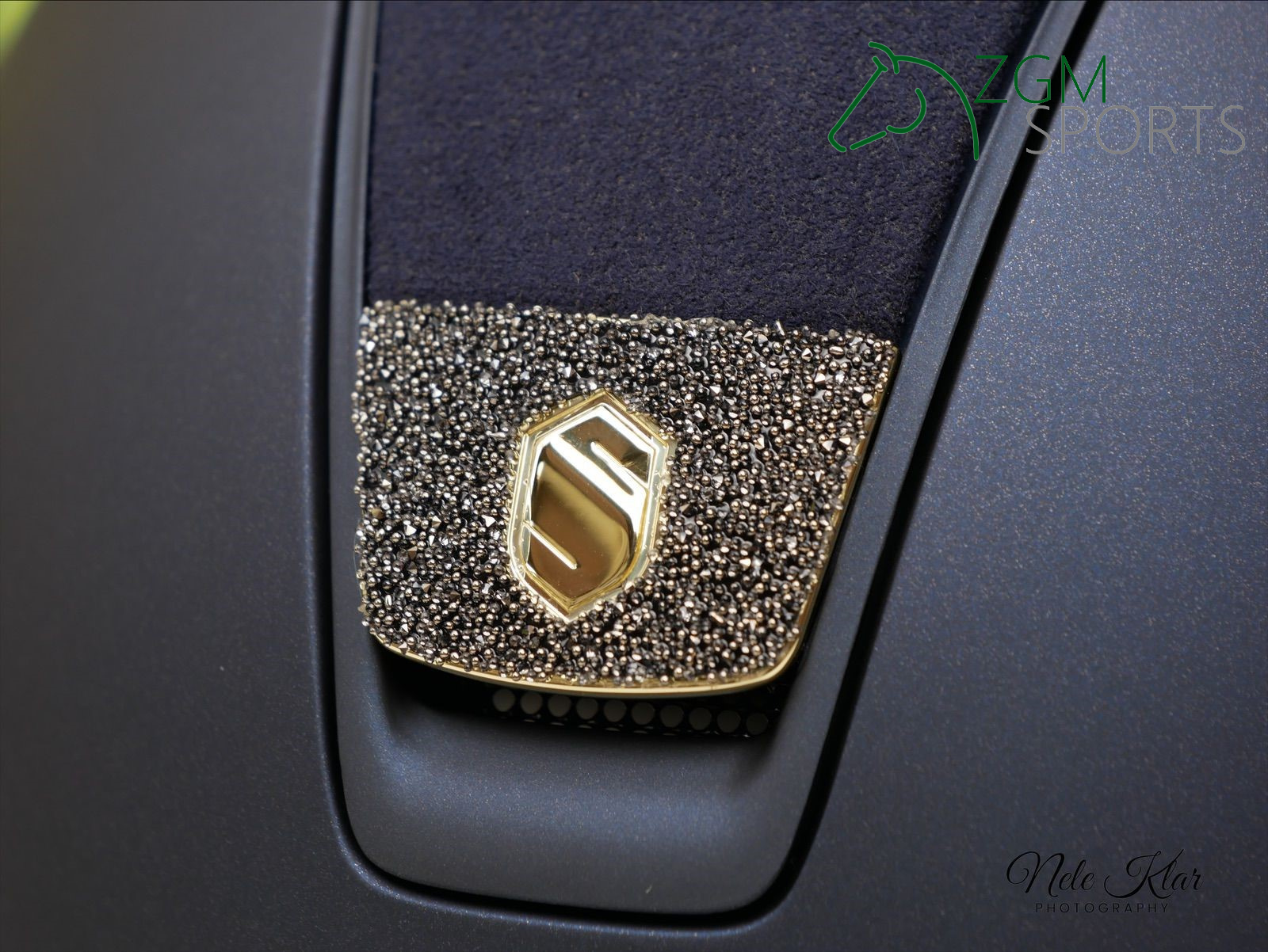 Reithelme4-1 Samshield Reithelm Miss Shield, Top&FB Alct, Trim black chrome, Blason Crystal Fabric Metallic Go