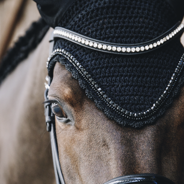Kentucky Horsewear Fliegenhaube Long Stone & Pearl Soundless