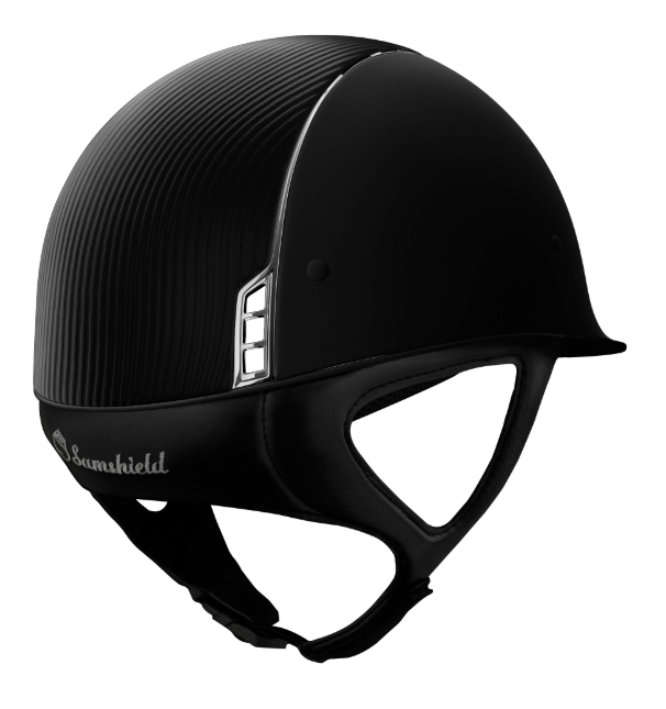 Samshield Reithelm Classic Shadow Matt, Leather, Chrome silver