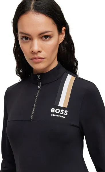 Boss Equestrian Damen Trainingsshirt Lia Signature Stripe