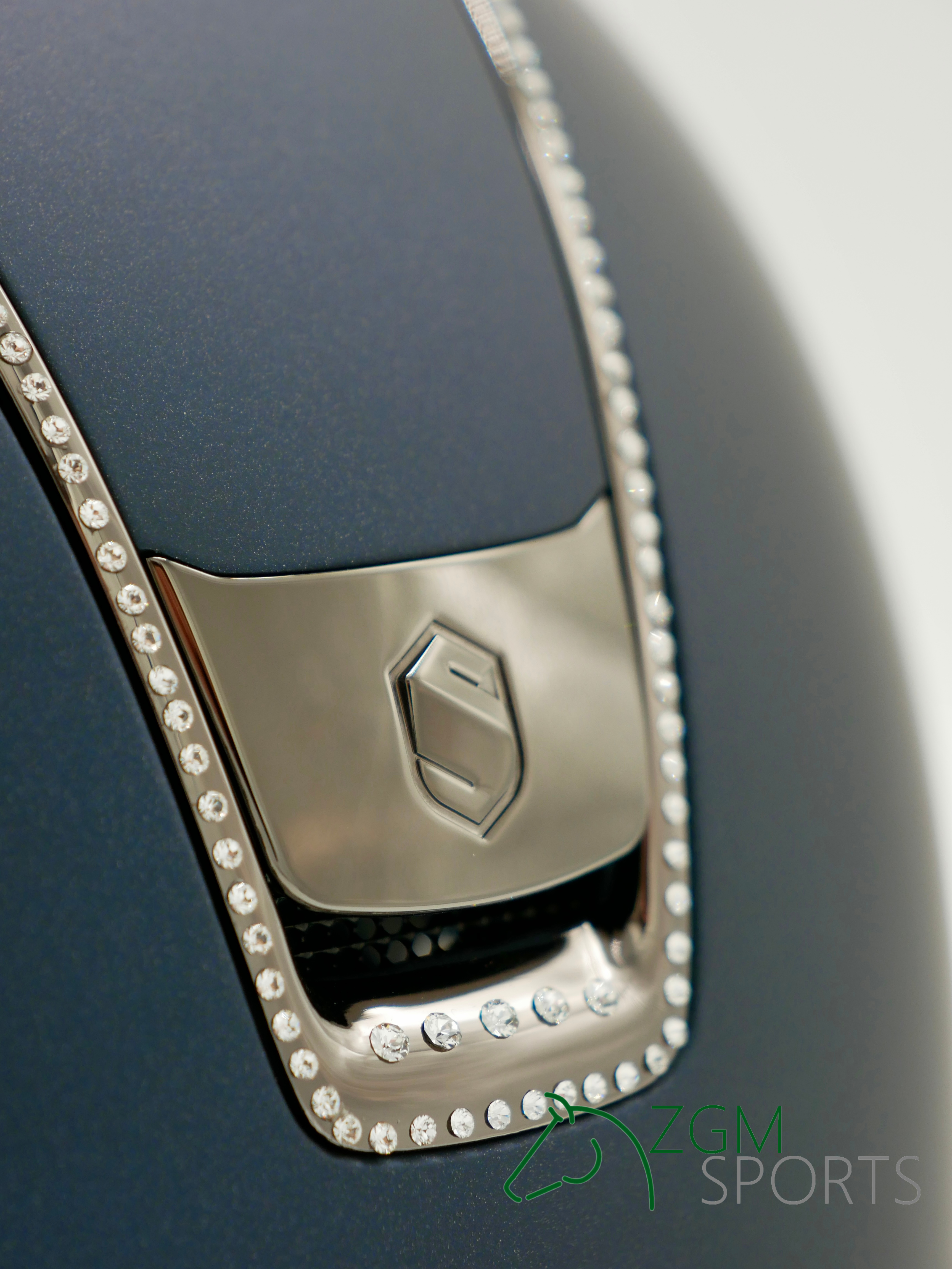 Reithelm Classic 2.0 Shadowmatt, Top Paint, Trim+Blason Black Chrome,300 Sw Crystal Colour