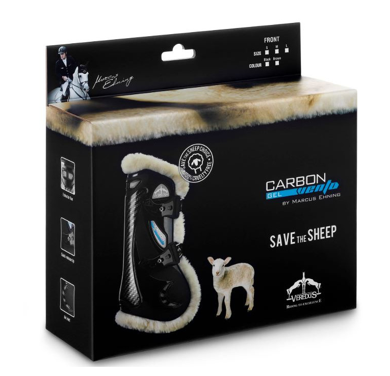 vswfell1 Veredus Gamaschen Carbon Gel Vento - Save the Sheep - Front