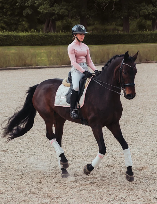 drdesr1 Equestrian Stockholm Fleece Bandagen Desert Rose