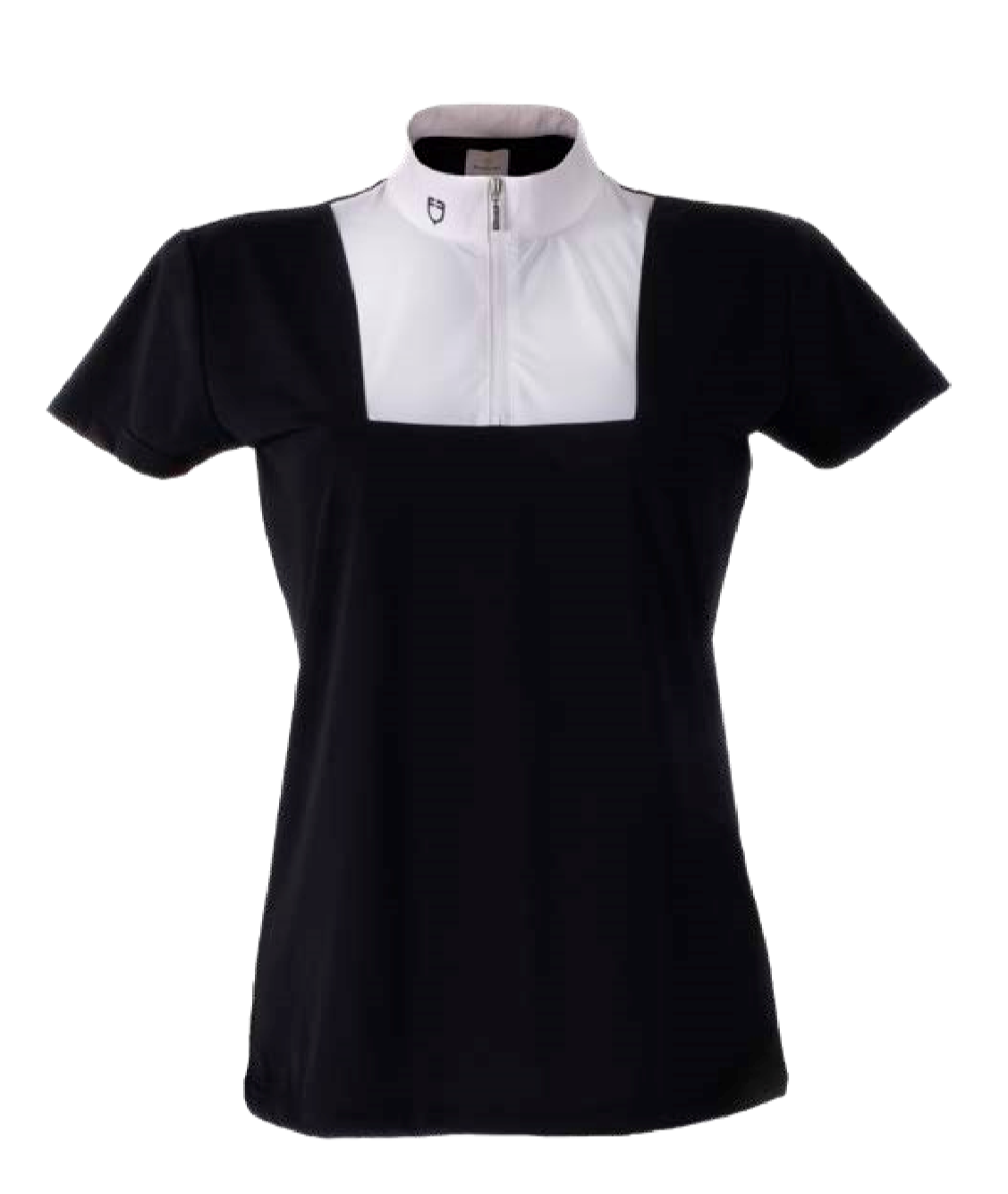 UnbenanntL0IjpxGCtugJE Equestro Damen Turniershirt "Miriam" weiss/blau