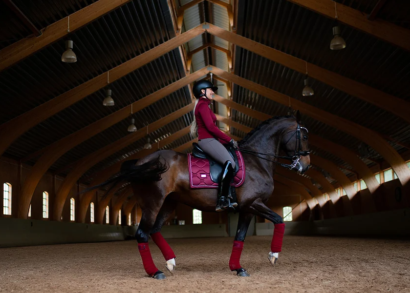 bordeaux1 Equestrian Stockholm Fleece Bandagen Bordeaux