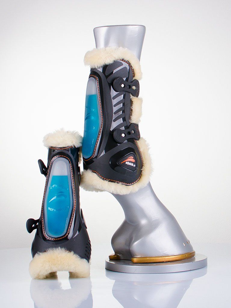 main_front_agnello eQuick Gamaschen eShock Fluffy mit Kunstfell