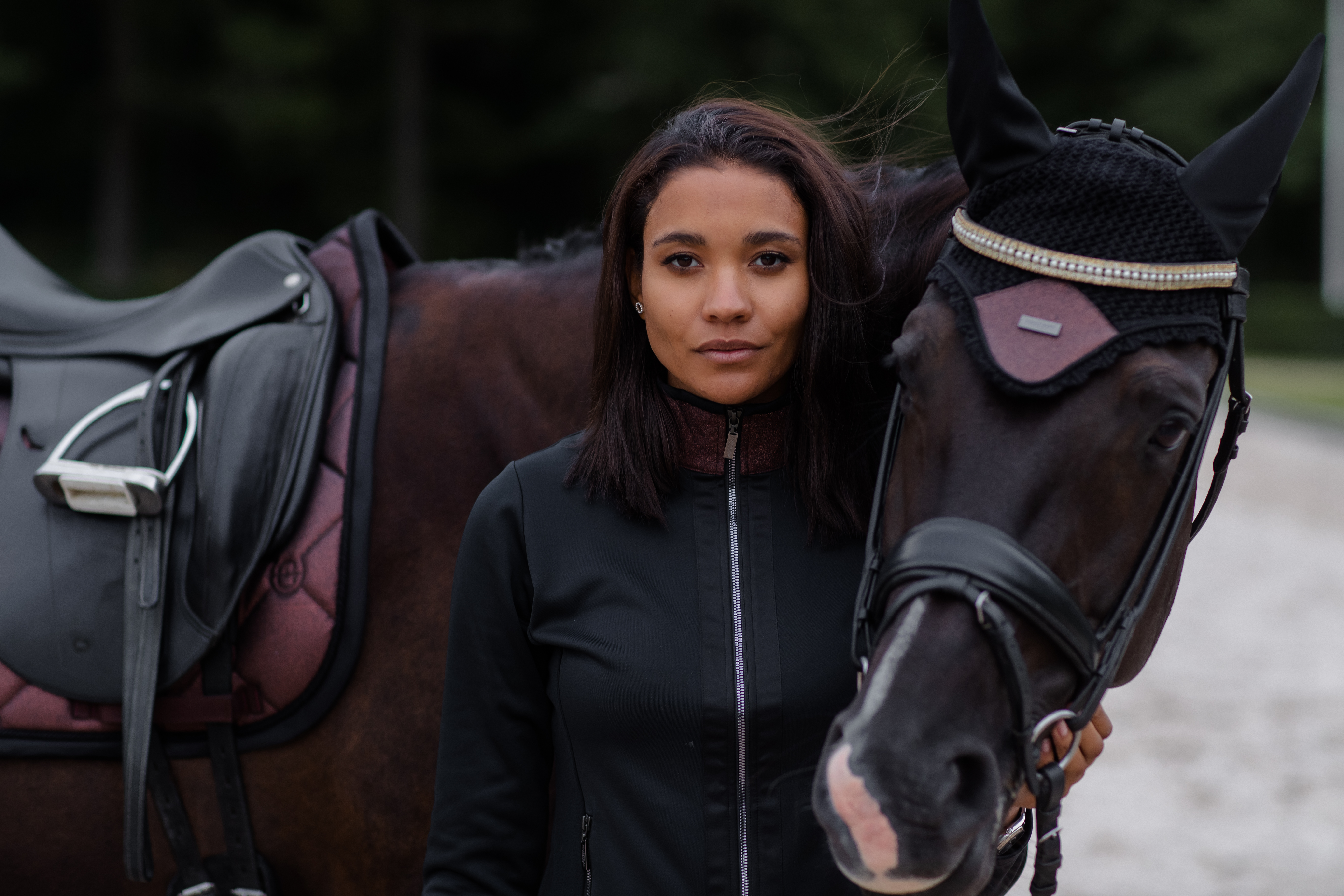 Equestrian Stockholm Fleecejacke Mahogany Glimmer