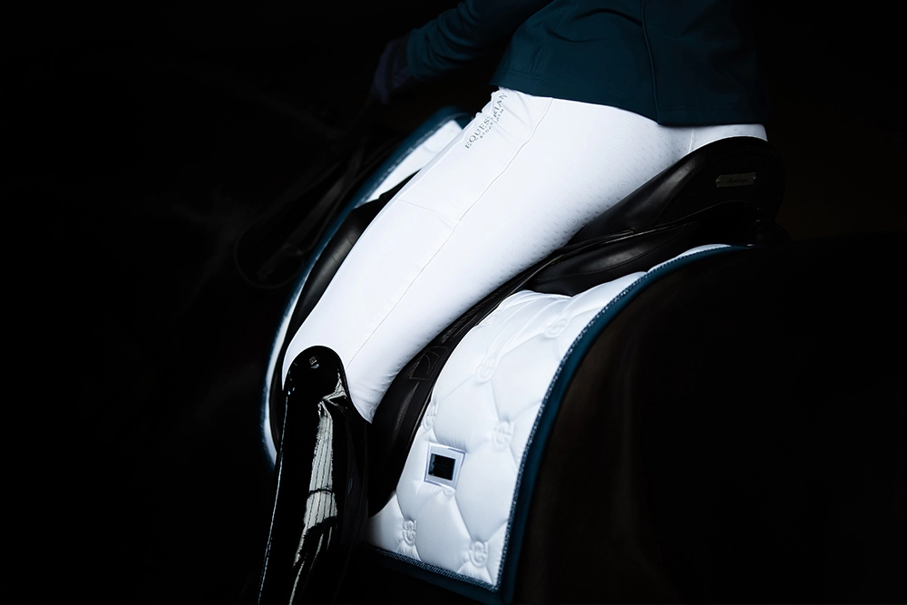 Equestrian Stockholm Dressur Schabracke White Blue Meadow