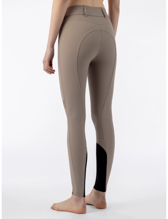 Equiline Damen Reithose Crystalef mit Kristallstoffeinsatz, Full Grip