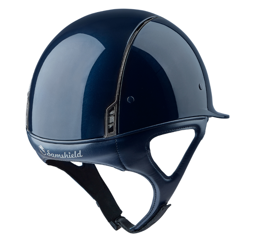 gb1 Samshield Reithelm Classic Shadow Glossy, black chrome