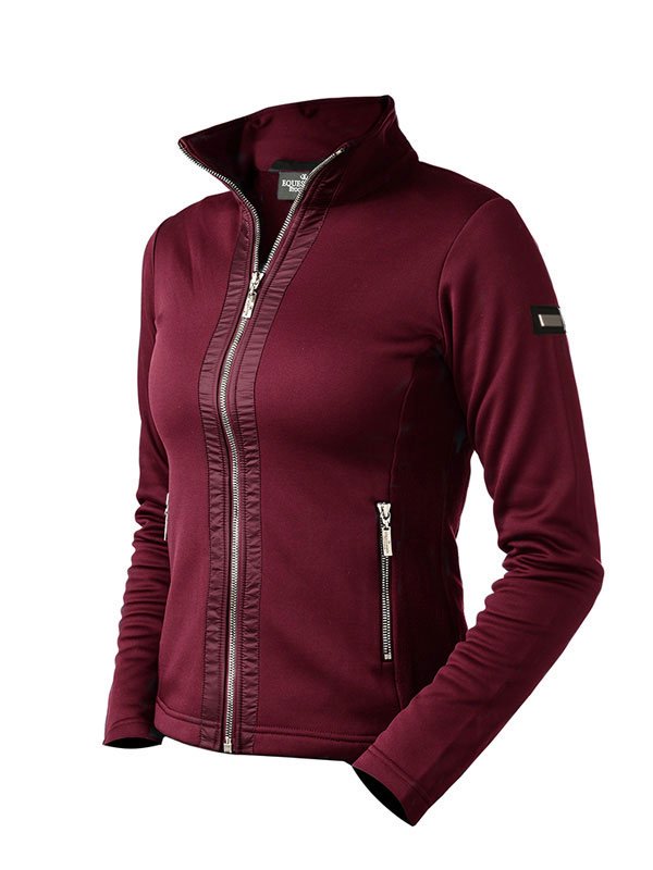 fleece-jacket-bordeaux-esstockholm Equestrian Stockholm Fleecejacke Bordeaux
