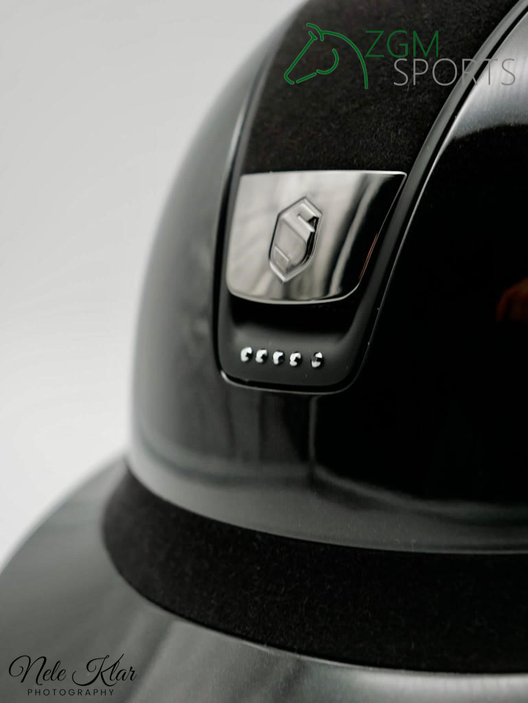 Reithelme34jb3ASKrkoCuUZ Samshield Reithelm Miss Shield Glossy Classic, Top+FB Alcantara,Trim matt, 5 Swarovski, Blason blk