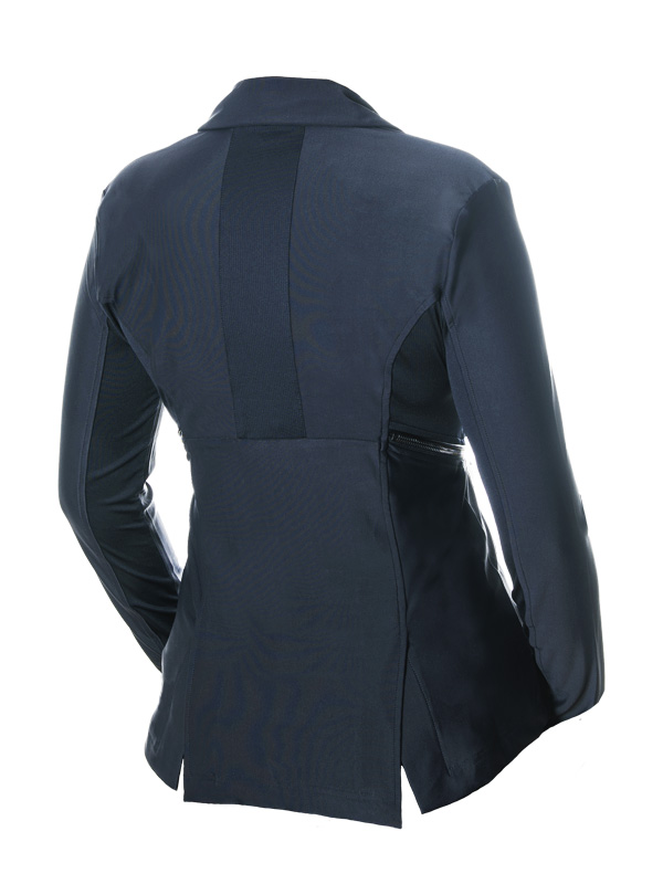 Navy-Ultra-Light-Competition-Jacket-from-back-webb Equestrian Stockholm Damen Turnierjacket Navy