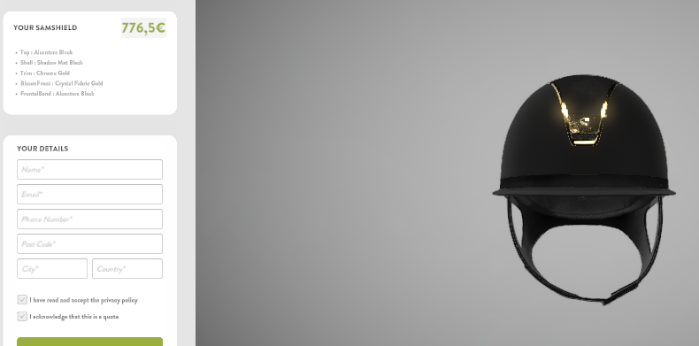 Samshield individuelle Reithelmkonfiguration