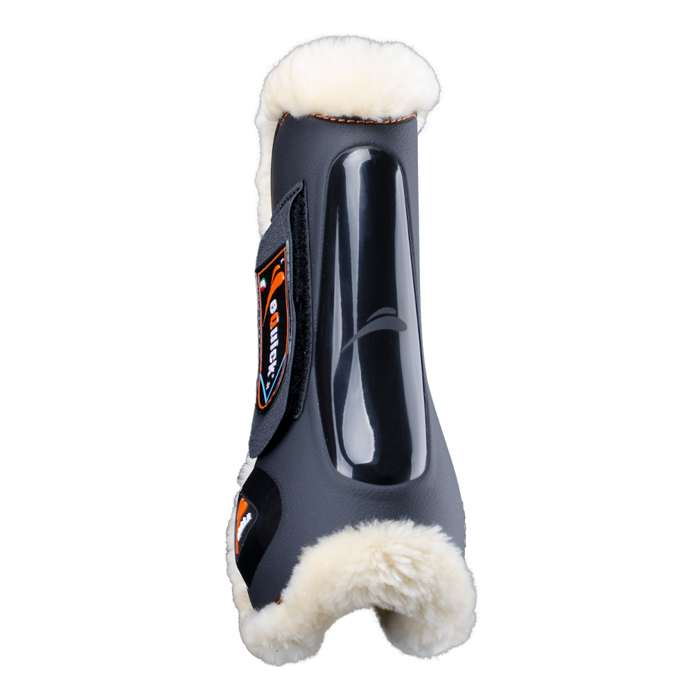 eLight-front-black-lw-2traspjwgRBbByv113m eQuick Gamaschen eLight Fluffy mit Kunstfell