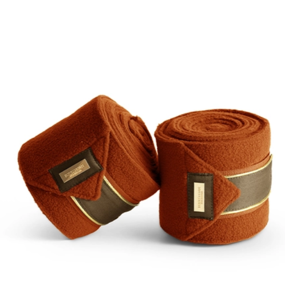 fbbr Equestrian Stockholm Fleece Bandagen Bronze Gold